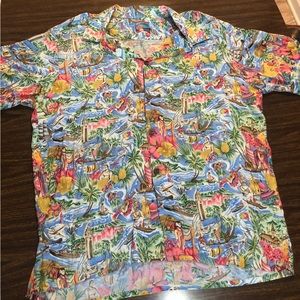 Mens Vintage Hawaiian Shirt XXL
